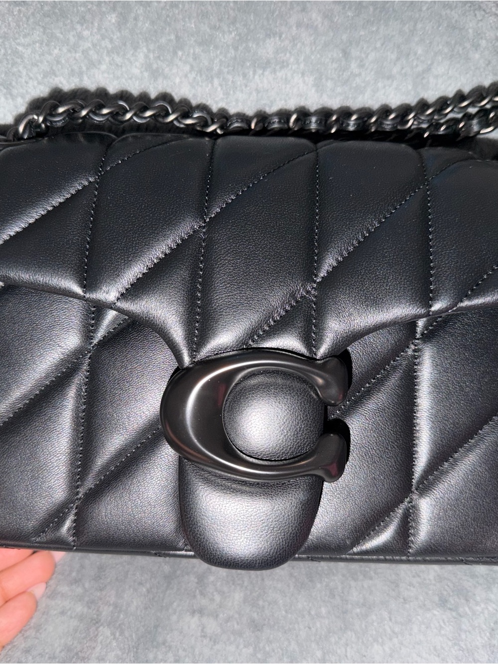 Coach Black Quilted Leather Crossbody with C-Clasp